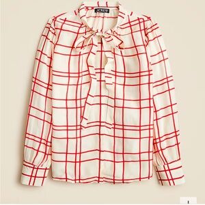J.Crew Tie Neck Top - New